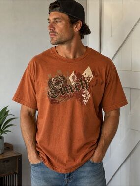 Cinch Men's Rust Graphic Tee - Cinch Logo XL